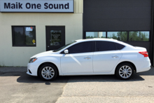 Grey 2019 Nissan Sentra with premium automotive window tint
